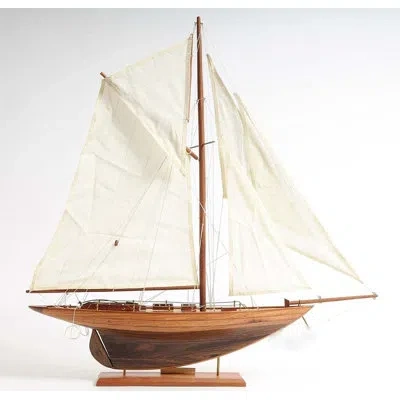 Old Modern Handicrafts Penduick Model Boat In Brown