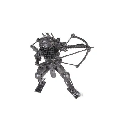 Old Modern Handicrafts Predator With Bow And Arrow In Metallic