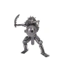 Old Modern Handicrafts Predator With Shield And Sword In Metallic
