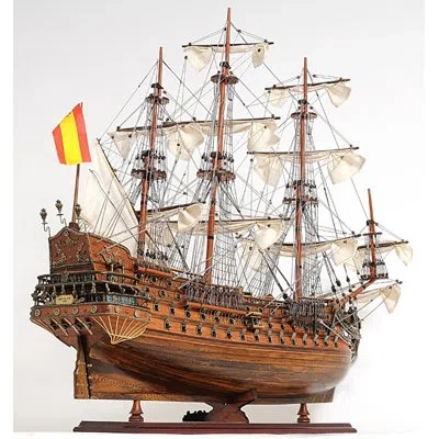 Old Modern Handicrafts San Felipe Exclusive Edition Model Boat In Brown