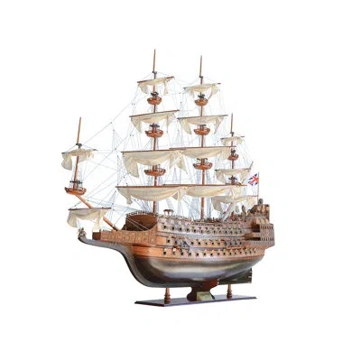 Old Modern Handicrafts Sovereign Of The Seas Monumental Model Ship In Brown
