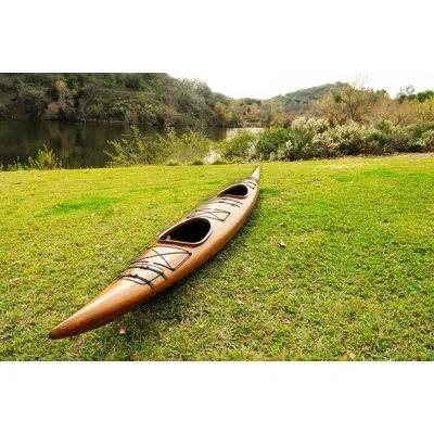 Old Modern Handicrafts Tandem Wooden Kayak 19 Ft In Brown