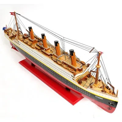 Old Modern Handicrafts Titanic Painted Model Ship In Black;white