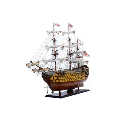 Old Modern Handicrafts Ultimate Hms Victory Combo: A Model Ship And Classic Hat In Brown