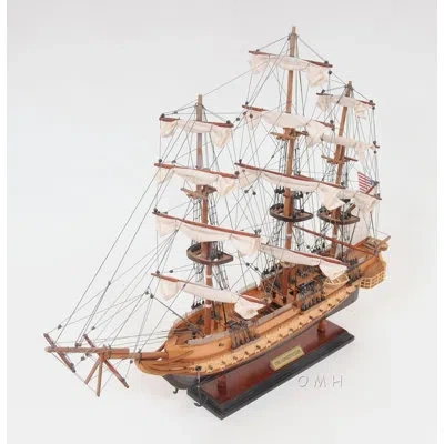 Old Modern Handicrafts Uss Constitution Ship In Multi