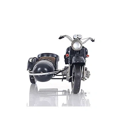 Old Modern Handicrafts Vintage Motorcycle Model In Black