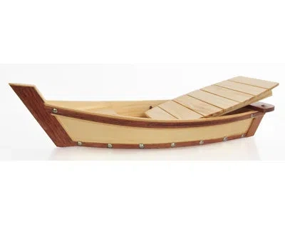 Old Modern Handicrafts Wooden Chips And Dip Platter In Brown;beige