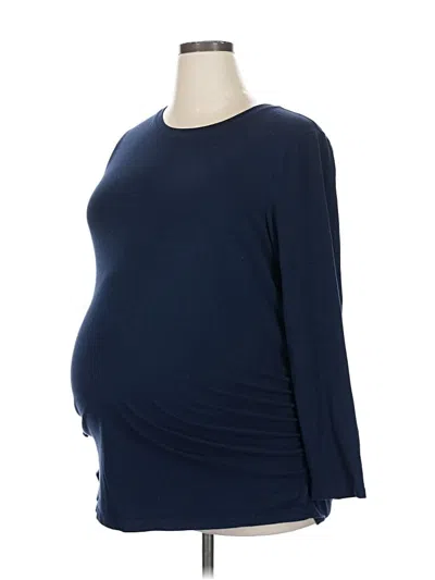Pre-owned Old Navy - Maternity 3/4 Sleeve T-shirt In Blue