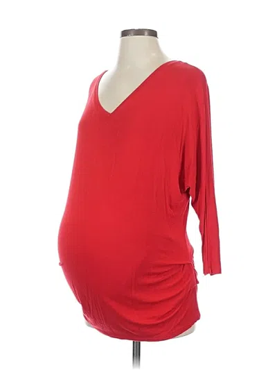 Pre-owned Old Navy - Maternity 3/4 Sleeve Top Red V Neck Tops