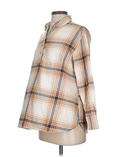 Pre-owned Old Navy - Maternity Long Sleeve Blouse In Brown
