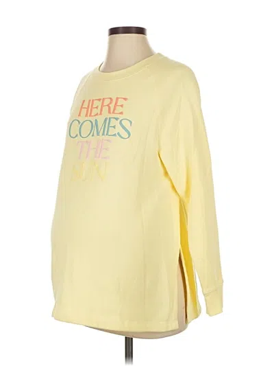 Pre-owned Old Navy - Maternity Long Sleeve T-shirt In Yellow