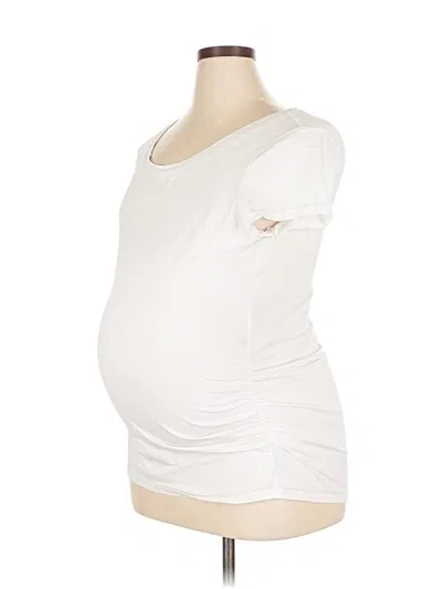 Pre-owned Old Navy - Maternity Short Sleeve T-shirt In White