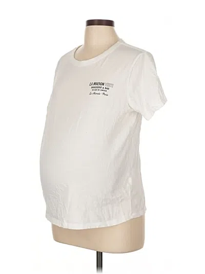 Pre-owned Old Navy - Maternity Short Sleeve T-shirt In White