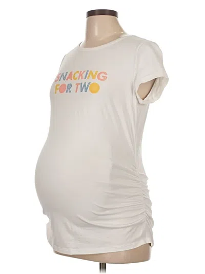 Pre-owned Old Navy - Maternity Short Sleeve T-shirt In White
