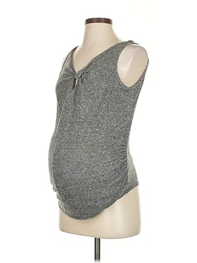 Pre-owned Old Navy - Maternity Tank Top Gray Plunge Neckline Tops