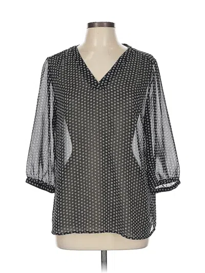 Pre-owned Old Navy 3/4 Sleeve Blouse In Black