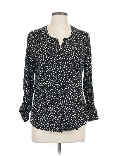 Pre-owned Old Navy 3/4 Sleeve Blouse In Black