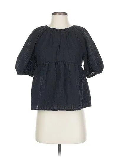 Pre-owned Old Navy 3/4 Sleeve Blouse In Black