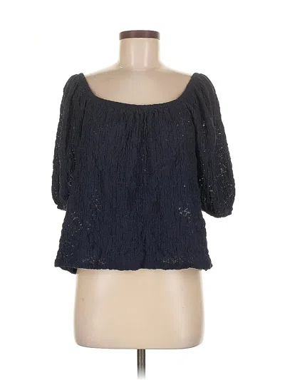 Pre-owned Old Navy 3/4 Sleeve Blouse In Black