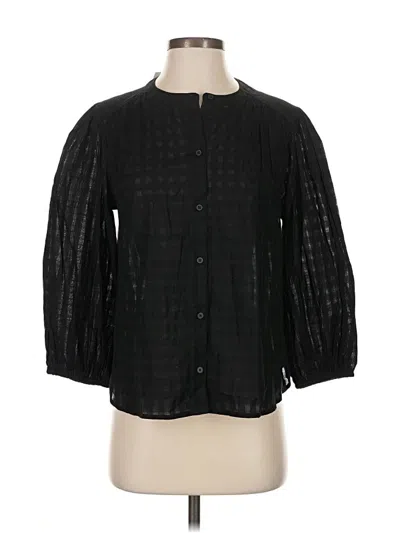 Pre-owned Old Navy 3/4 Sleeve Blouse In Black