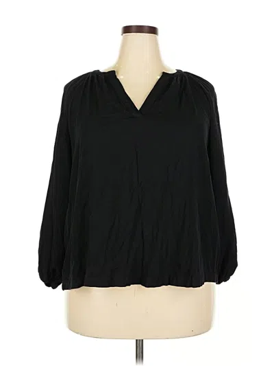 Pre-owned Old Navy 3/4 Sleeve Blouse In Black