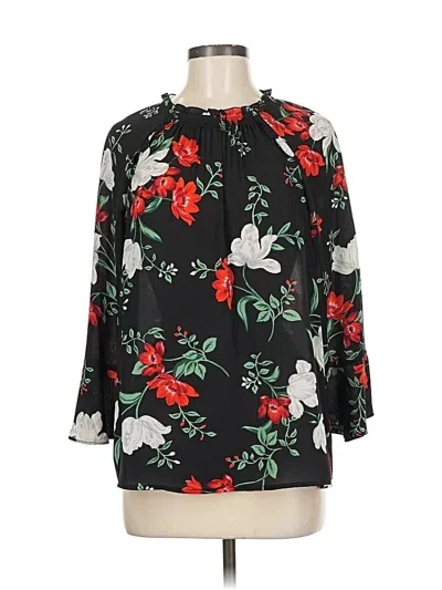Pre-owned Old Navy 3/4 Sleeve Blouse In Black