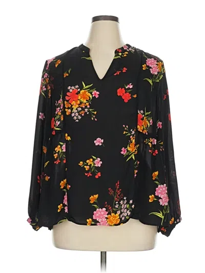 Pre-owned Old Navy 3/4 Sleeve Blouse In Black