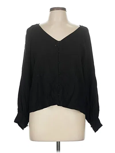 Pre-owned Old Navy 3/4 Sleeve Blouse In Black