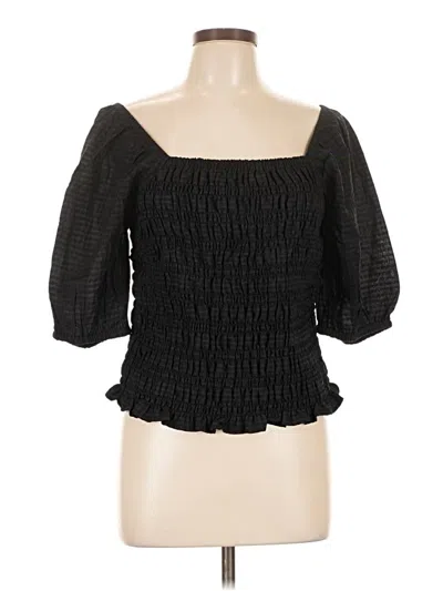 Pre-owned Old Navy 3/4 Sleeve Blouse In Black