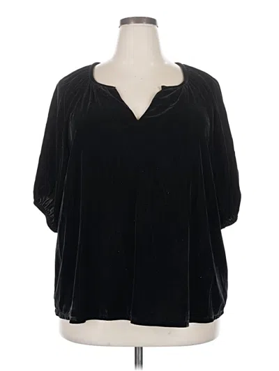 Pre-owned Old Navy 3/4 Sleeve Blouse In Black