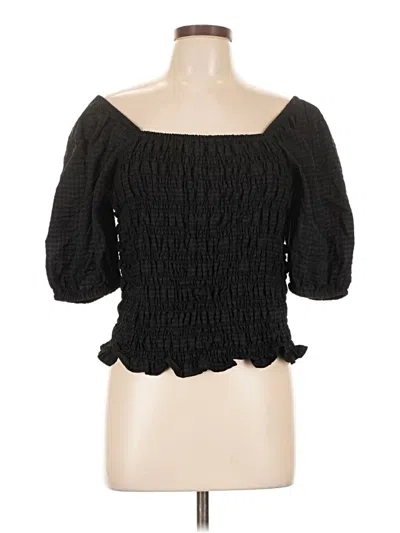 Pre-owned Old Navy 3/4 Sleeve Blouse In Black