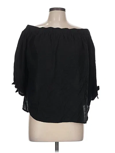 Pre-owned Old Navy 3/4 Sleeve Blouse In Black
