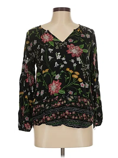 Pre-owned Old Navy 3/4 Sleeve Blouse In Black