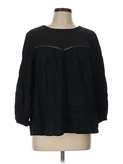 Pre-owned Old Navy 3/4 Sleeve Blouse In Black