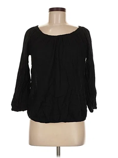Pre-owned Old Navy 3/4 Sleeve Blouse In Black