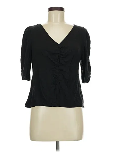 Pre-owned Old Navy 3/4 Sleeve Blouse In Black