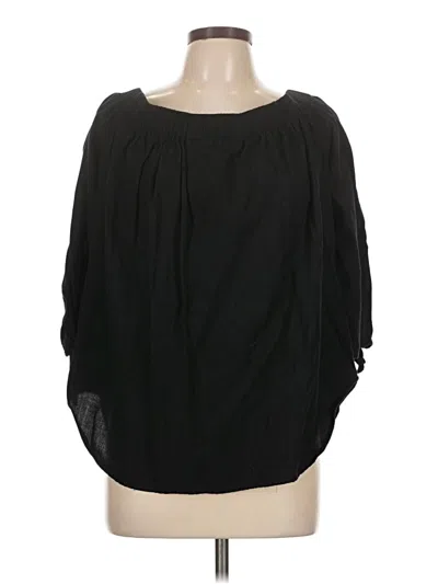 Pre-owned Old Navy 3/4 Sleeve Blouse In Black