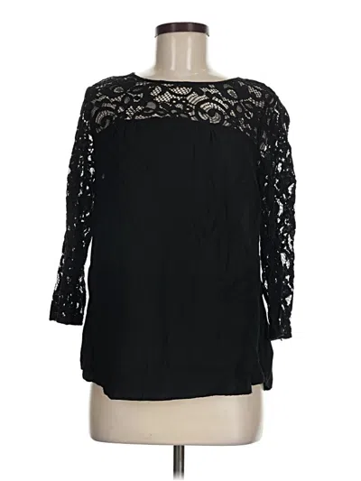 Pre-owned Old Navy 3/4 Sleeve Blouse In Black