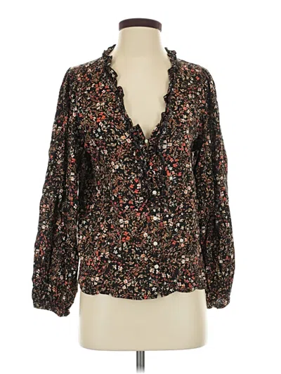 Pre-owned Old Navy 3/4 Sleeve Blouse In Black