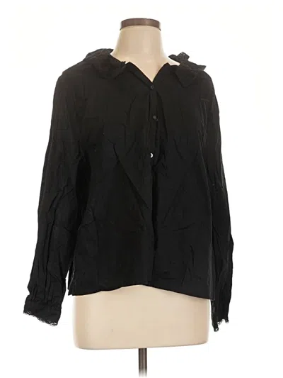 Pre-owned Old Navy 3/4 Sleeve Blouse In Black