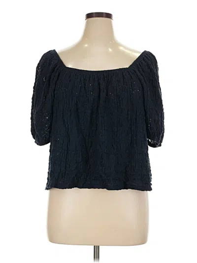 Pre-owned Old Navy 3/4 Sleeve Blouse In Black