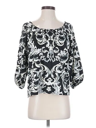Pre-owned Old Navy 3/4 Sleeve Blouse In Black