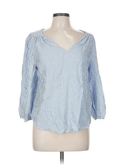 Pre-owned Old Navy 3/4 Sleeve Blouse In Blue