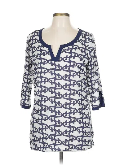 Pre-owned Old Navy 3/4 Sleeve Blouse In Blue