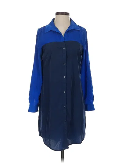 Pre-owned Old Navy 3/4 Sleeve Blouse In Blue