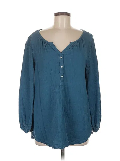 Pre-owned Old Navy 3/4 Sleeve Blouse In Blue