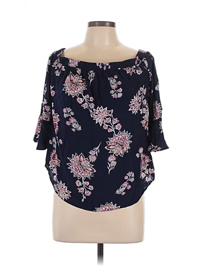 Pre-owned Old Navy 3/4 Sleeve Blouse In Blue