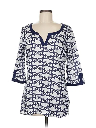 Pre-owned Old Navy 3/4 Sleeve Blouse In Blue