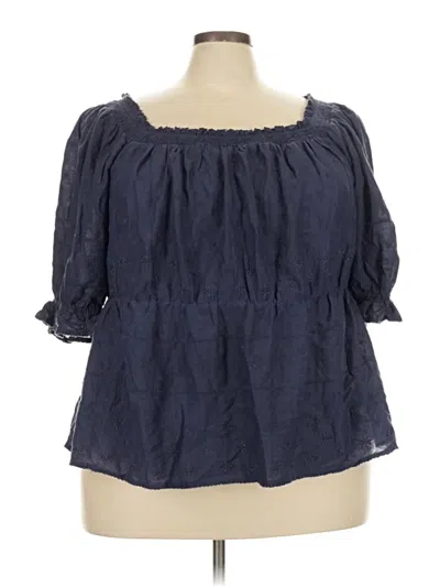 Pre-owned Old Navy 3/4 Sleeve Blouse In Blue