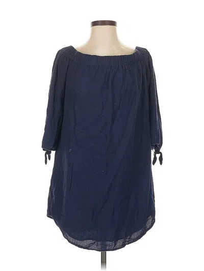 Pre-owned Old Navy 3/4 Sleeve Blouse In Blue
